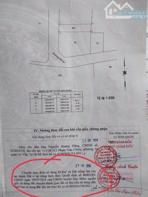 Cần bán lô đất mặt tiền đường nhựa xuân thới sơn giá 2,650 tỷ - 3