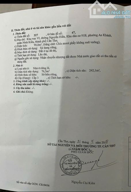 BÁN NHÀ 2 LẦU MẶT TIỀN ĐƯỜNG NGUYỄN HIỀN KDC 91B , SỔ HỒNG GIÁ CHỈ 8,5 TỶ - 6