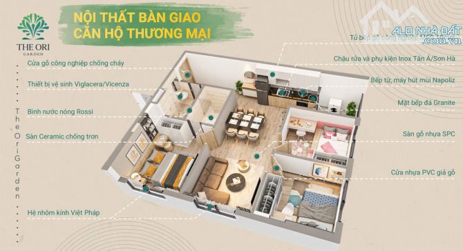 chỉ vài căn góc view biển duy nhất tại Ori Garden Đà Nẵng giá cực tốt