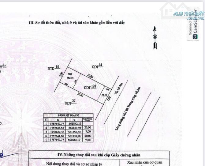 Bán căn nhà MT Hai Bà Trưng 7x20m giá chỉ 11.x tỷ