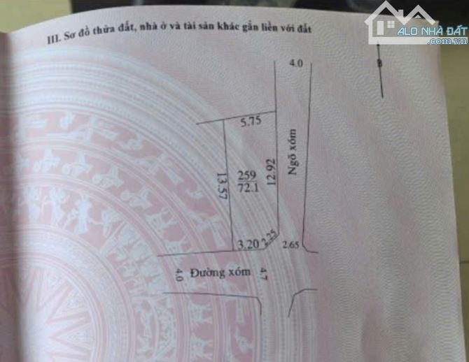 Lô góc 72,1m Tiên Trượng, Xuân Mai, Chương Mỹ chỉ nhỉnh 2,x tỉ