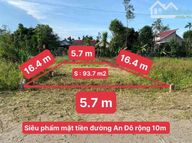 Cần chuyển nhượng lô đất AN CƯ mặt tiền đường An Đô rộng 10m, P. Hương Chữ, TP Huế