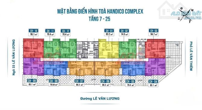 BÁN 2 SUẤT NGOẠI GIAO TẦNG 12 VÀ 15 TÒA HANDICO COMPLEX 33 LÊ VĂN LƯƠNG - 1