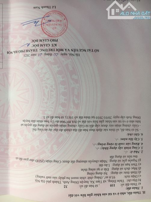 Chủ cần bán 93,6m2 Thôn Đông, Tàm Xá, Đông Anh, Hà Nội. đường ô tô tránh gần cầu Nhật Tân