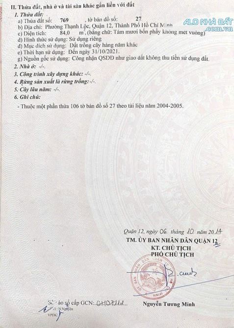 Bán nhà 1 trệt 1 lầu Thạnh Lộc, quận 12, dt 4x22, giá 2,2 tỷ , gần ngã tư ga