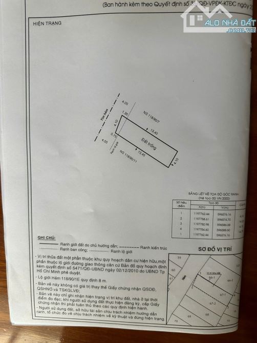 Bán lô đất 118/ Phan Huy Ích, P.15, Tân Bình: 4 x 15, giá 5,6 tỷ.