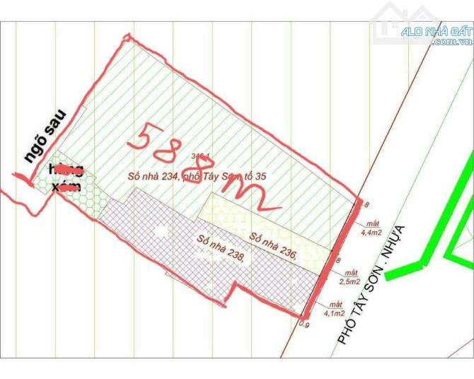 BÁN 588M2 ĐẤT MẶT PHỐ TÂY SƠN MT14M - HÀNG CỰC HIẾM XÂY TOÀ NHÀ KS, VP...