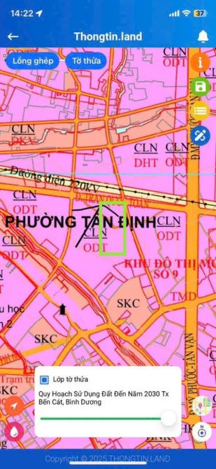 Đất thành phố giá nông thôn full thổ tại bến cát tân định - 1