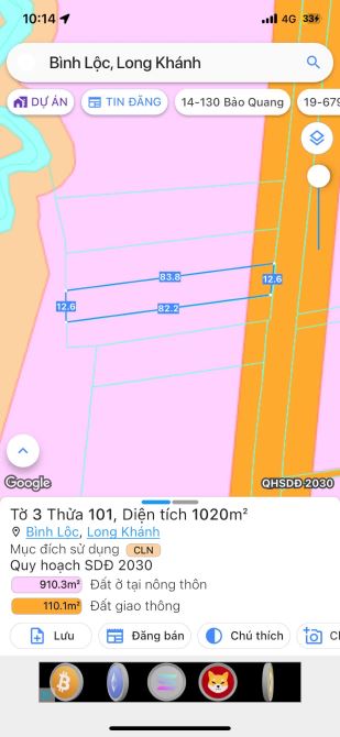 Bán lô đất 1000m2 mặt tiền nhựa Bình Lộc-Tín Nghĩa.Thành Phố Long khánh. - 3