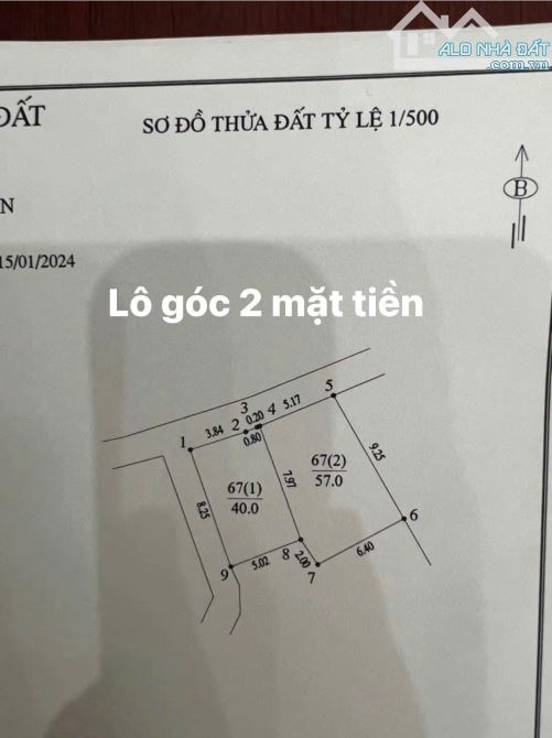 💥 Lô đất 2 mặt tiền hậu nở.  👉 KIỀU THỊ - THẮNG LỢI - THƯỜNG TÍN - HN  **DT: 40m - 4