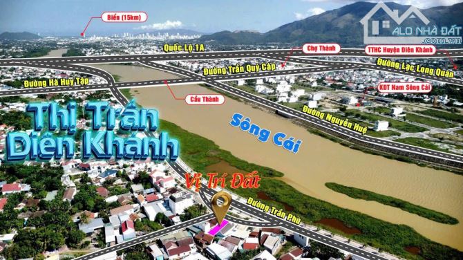 Bán lô đất đẹp đường Trần Phú thị trấn Diên Khánh