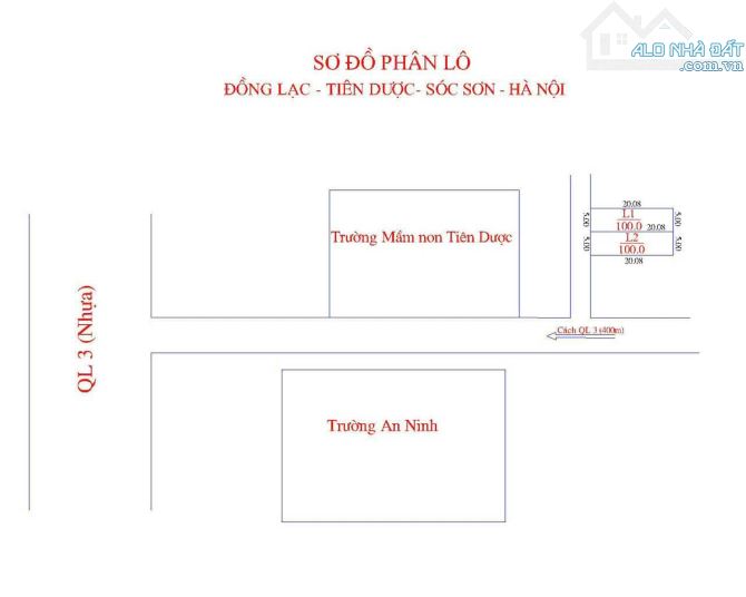 Chào bán 100m Đồng Lạc- Tiên Dược- Sóc Sơn- Hà Nội