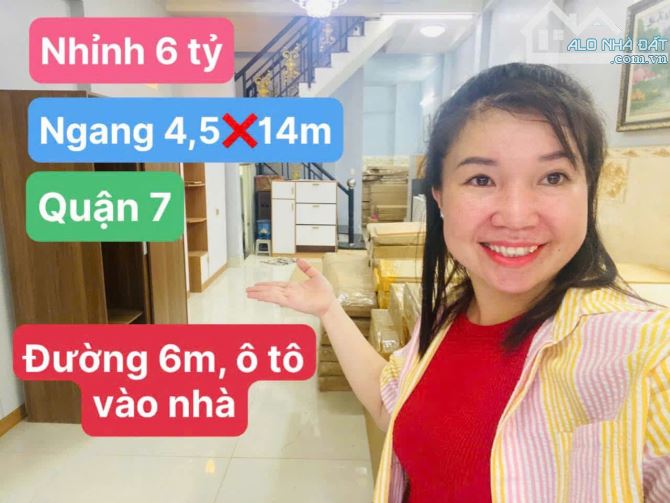 🌻HƠN 6 TỶ, 4 TẦNG❌63m2- 🚗 XE HƠI THẲNG 1 TRỤC, Q.7