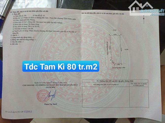 Hàng Góc cạnh khu TDC Tam Kì quá hiếm đó ạ, tầng 2 xây đua văng quá rộng rãi.  Giá 80 tr.m