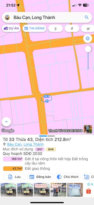 Bán lôĐất 212 m2 lô 2 mặt tiền giá mềm cho ai xây nhà ở - 1