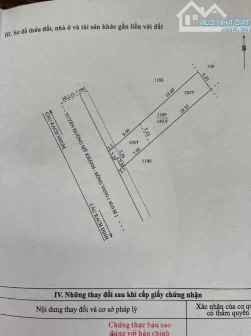 5,2x29,6=149m2 Thổ Cư + CLN nền Đường Bông Vang,Mỹ Khánh,Phong Điền,TPCT Giá 2tỷ650  (TL) - 3