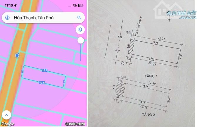 NHÀ GẦN LŨY BÁN BÍCH QUẬN TÂN PHÚ, 56M2, HẺM XE HƠI 8M, NHỈNH 6 TỶ - 4