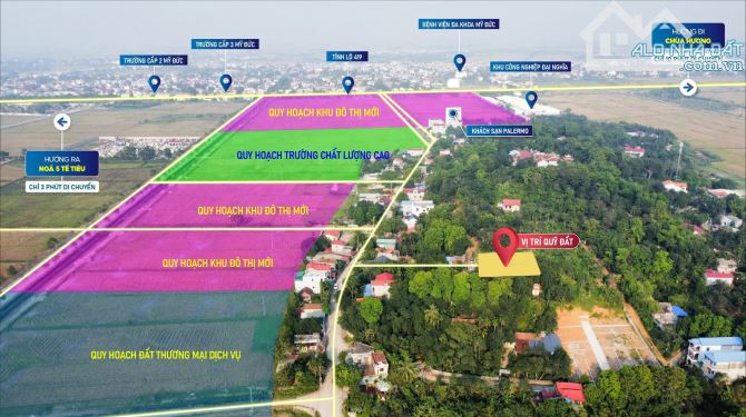 Bán nhanh lô đất thị trấn Đại Nghĩa ( đất ở đô thị) - huyện Mỹ Đức ngay gần cụm trường học - 1