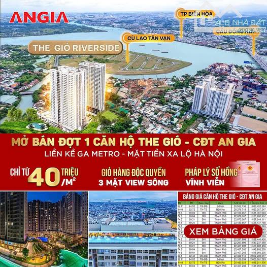 💦THE GIÓ RIVERSIDE - DỰ ÁN CĂN HỘ VEN SÔNG - LIỀN KỀ AEON MALL - TRẢ TRƯỚC CHỈ 160 TRIỆU