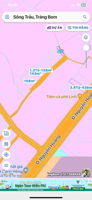 bán đất nền thổ cư 118m2, tại ấp 7 sông trầu trảng bom đồng nai