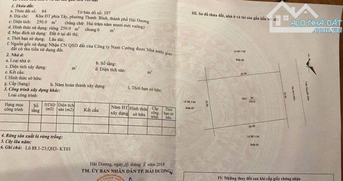 Bán lô đất Biệt thự Trường An - Thanh Bình - TP Hải Dương - 2