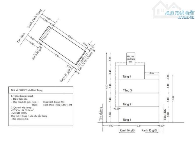 NHÀ TRỊNH ĐÌNH TRỌNG QUẬN TÂN PHÚ  4 X 11, HẺM ÔTÔ TRÁNH, NHỈNH 5 TỶ - 4