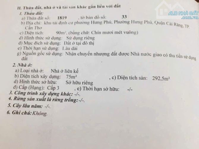 BÁN NHÀ 1 TRỆT 3 LẦU ĐƯỜNG LÝ THÁI TỔ KDC HƯNG PHÚ 1- CÁI RĂNG - TP. CẦN THƠ - 7