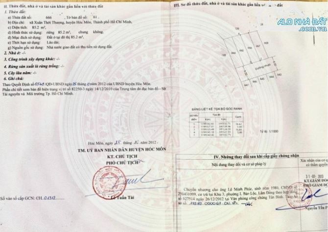Bán đất đường PHAN VĂN HỚN , HÓC MÔN 85M2 , GIÁ 1 TỶ 9 , SỔ HÔNG RIÊNG - 3