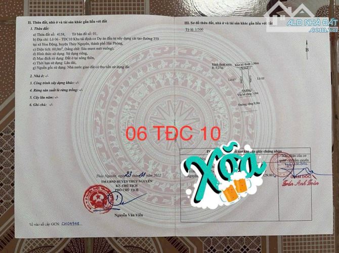 Bán đất Tái Định Cư Hoa Động , Tái Định Cư Đường 9C Vsip - 3