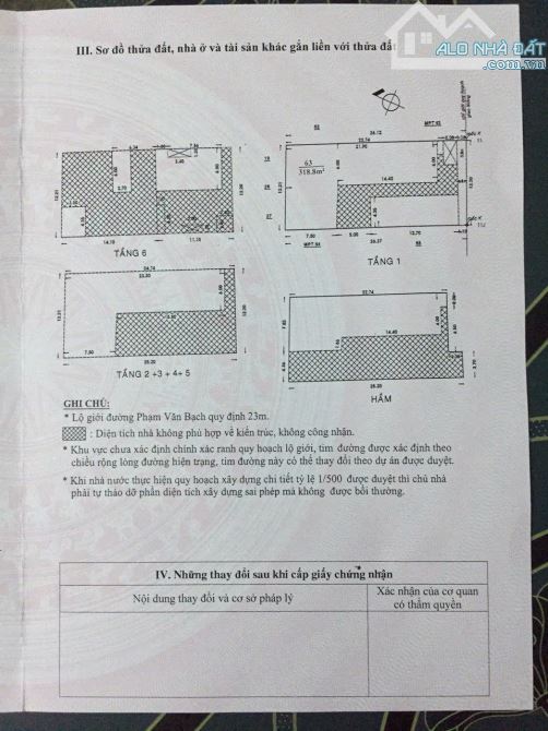 Bán nhà 485 - 487 Phạm Văn Bạch 12,2x26,3 Hầm + 6 tầng TM cho thuê 300tr/tháng giá 95 tỉ - 3