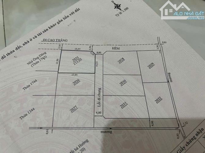 Đường Cao Thắng - Phường 7 - Tp.Đà Lạt. - Diện tích: 213,8m² (ngang 12m)