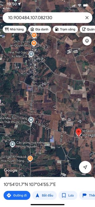 20x50m vuông vức bán gấp 1tỷ 1053m2 HƯNG THỊNH_TRẢNG BOM  Gần chợ Đông Hoà_Trảng Bom - 1