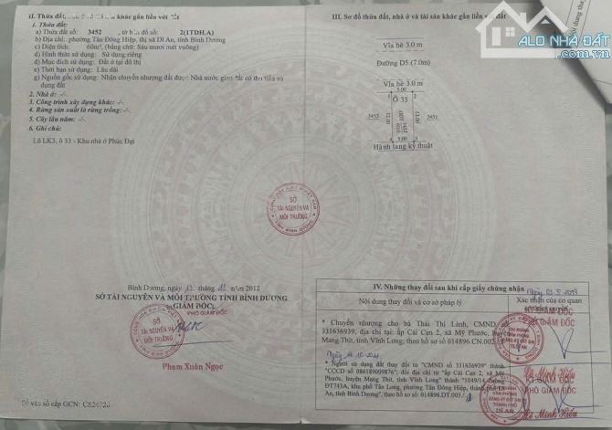 BÁN ĐẤT KHU DÂN CƯ PHÚC ĐẠT THUẬN AN BINH DƯƠNG, DT 60M2 NGANG, 5M , GIÁ 2.9 TỈ, - 3