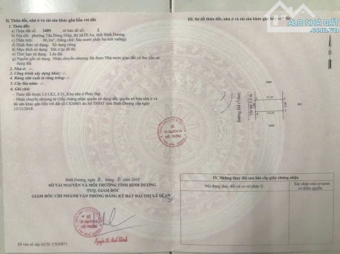 BÁN ĐẤT KHU DÂN CƯ PHÚC ĐẠT THUẬN AN BINH DƯƠNG, DT 60M2 NGANG, 5M , GIÁ 2.9 TỈ, - 4