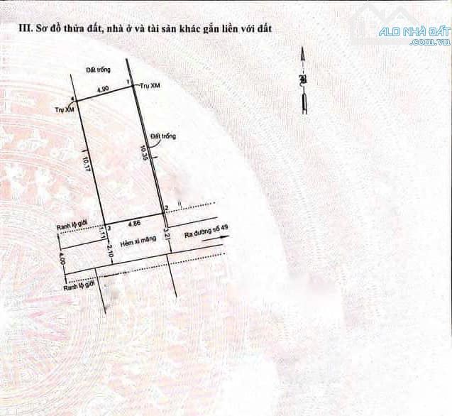 Cần bán đất hẻm ba gác, sát mặt tiền đường số 49, Hiệp Bình Chánh, Thủ Đức