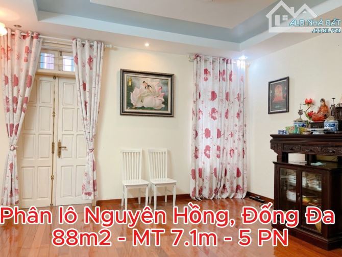 BÁN NHÀ PHÂN LÔ NGUYÊN HỒNG, ĐỐNG ĐA – 88M² – MẶT TIỀN 7.1M – KINH DOANH – Ô TÔ TRÁNH