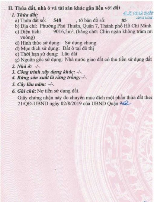 CHUYỂN NHƯỢNG DƯ.ÁN Phú Thuận, Q7