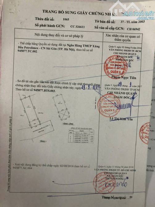 Nhà 1 trệt 1 lầu bên hông chợ Long Trường dt 53m2 sàn 80m2 giá 3.35 tỷ