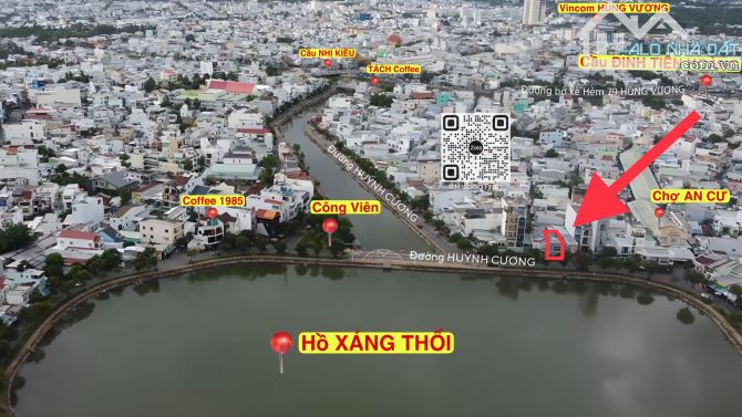 CHO THUÊ hoặc BÁN NHÀ 2 TẦNG GÓC 3 MẶT TIỀN ĐƯỜNG HUỲNH CƯƠNG, HỒ SÁNG THỔI