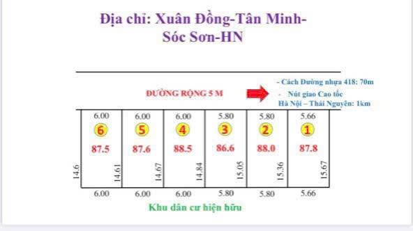 Hàng f0 cần tìm nhà đầu tư cho lô đất tại xuân đồng tân minh sóc Sơn Hà Nội - 2