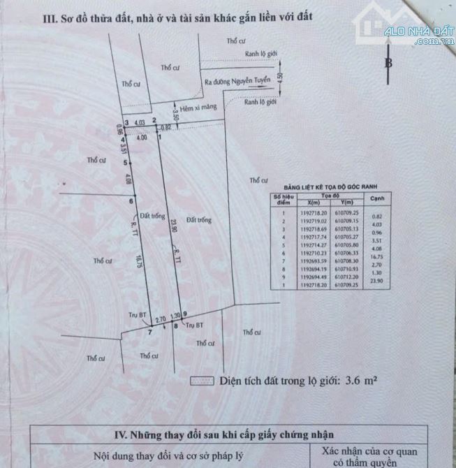 Bán đất hẻm 3m đường Nguyễn Tuyển Bình Trưng Tây Tp Thủ Đức giá 4,5 tỷ - 3