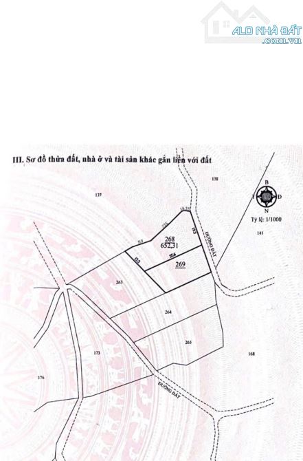 652 m2 đất nông nghiệp sổ riêng đường ô tô view săn mây quanh năm - 5