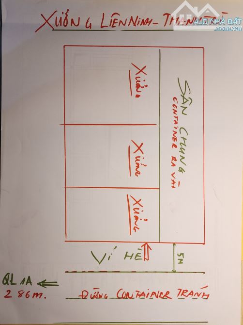 Xưởng Container ra vào- 1000m2- 3000m2 Liên Ninh- Thanh Trì