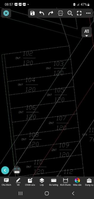 Bán đất trục hàng cây Kim Chân . dt 120m . mt 5m  . hướng ĐN . giá 3ty250 - 1