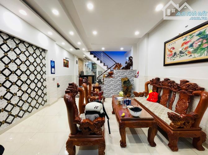 NHÀ NGANG KHỦNG 4,5M × 17,5 M XÂY TRỆT LẦU 3 PHÒNG NGỦ ĐƯỜNG 8M 1 TRỤC NGAY P.16 GÒ VẤP - 1