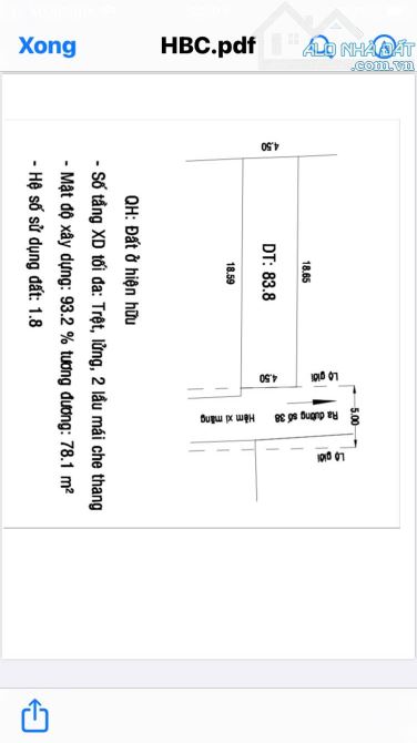 Bán đất 4,5x18,5 HXH đường 38, P.Hiệp Bình Chánh, Thủ Đức - 1