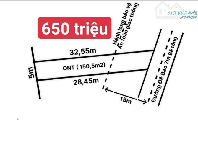 5×30 thổ gốc 3 mặt nhựa Nhựt ninh_Tân trụ Long An 650 triệu rẻ - 2