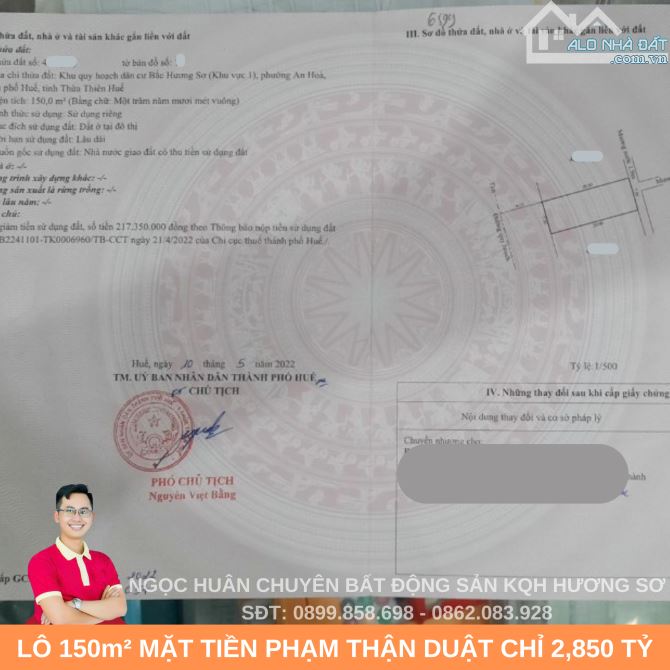 LÔ 150m² MẶT TIỀN ĐƯỜNG PHẠM THẬN DUẬT - AN HÒA - 3