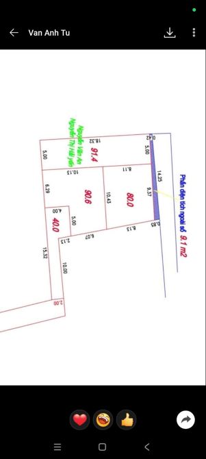 💥Siêu Phẩm👉 Kỳ Dương - Chương Dương - Thường Tín - Hà Nội **Diện tích : 91,4m. MT =hậu 5 - 3