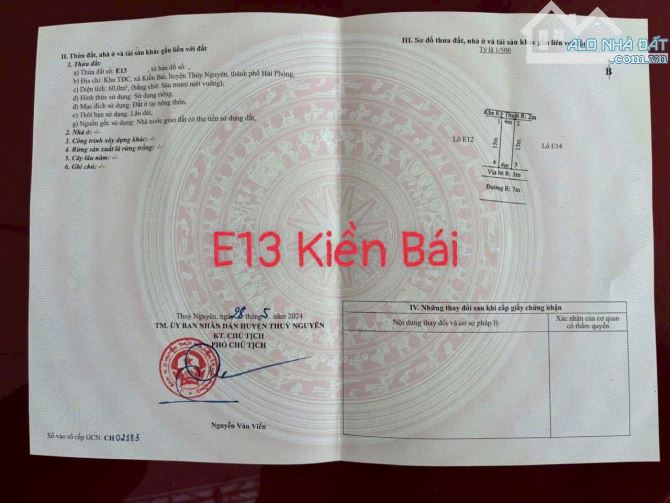 Đất TĐC Kiền Bái Phường Thiên Hương - 1